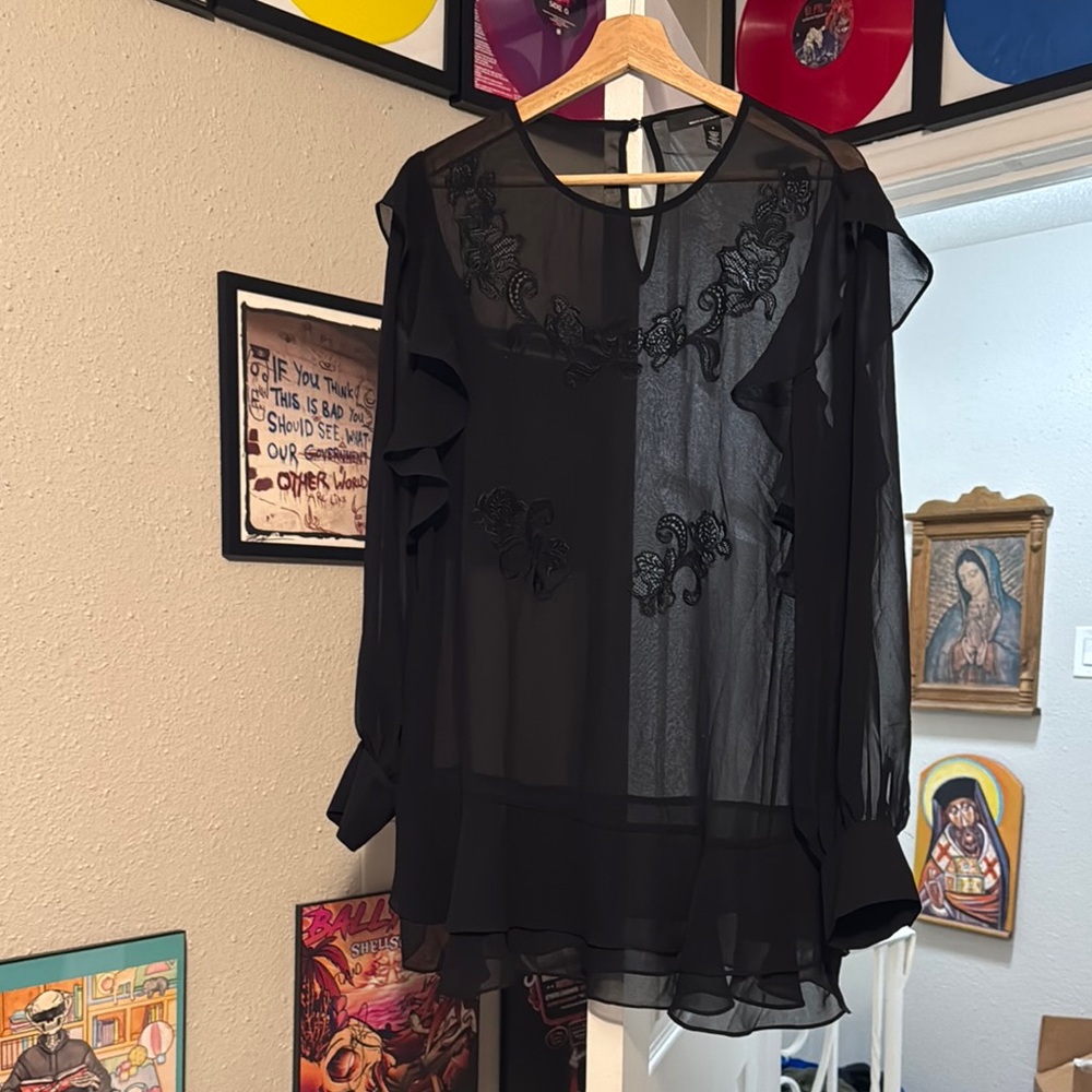 Elegant Black Women's Top